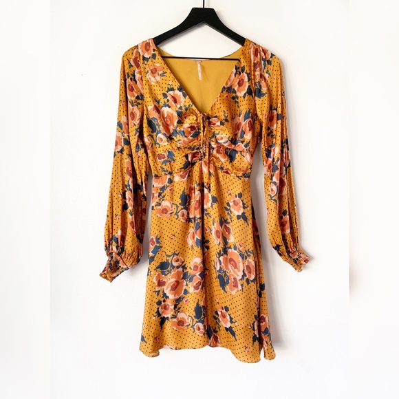 Free People Dresses & Skirts - Free People Morning Light Golden Yellow Mini Dress